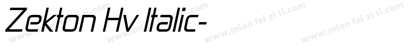 Zekton Hv Italic字体转换